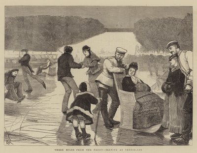 Tres millas del frente, patinaje en Versalles de Robert Walker Macbeth